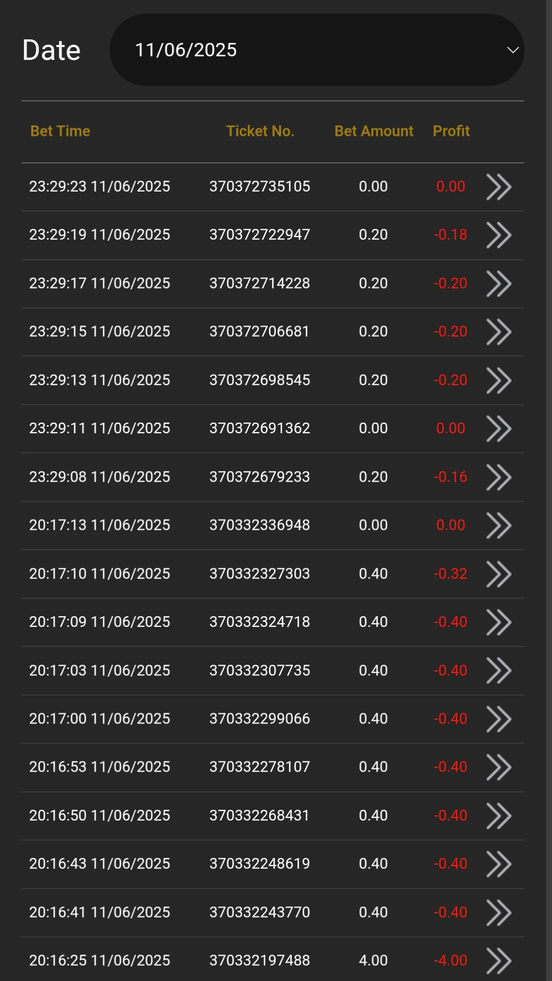 Game loss 110625