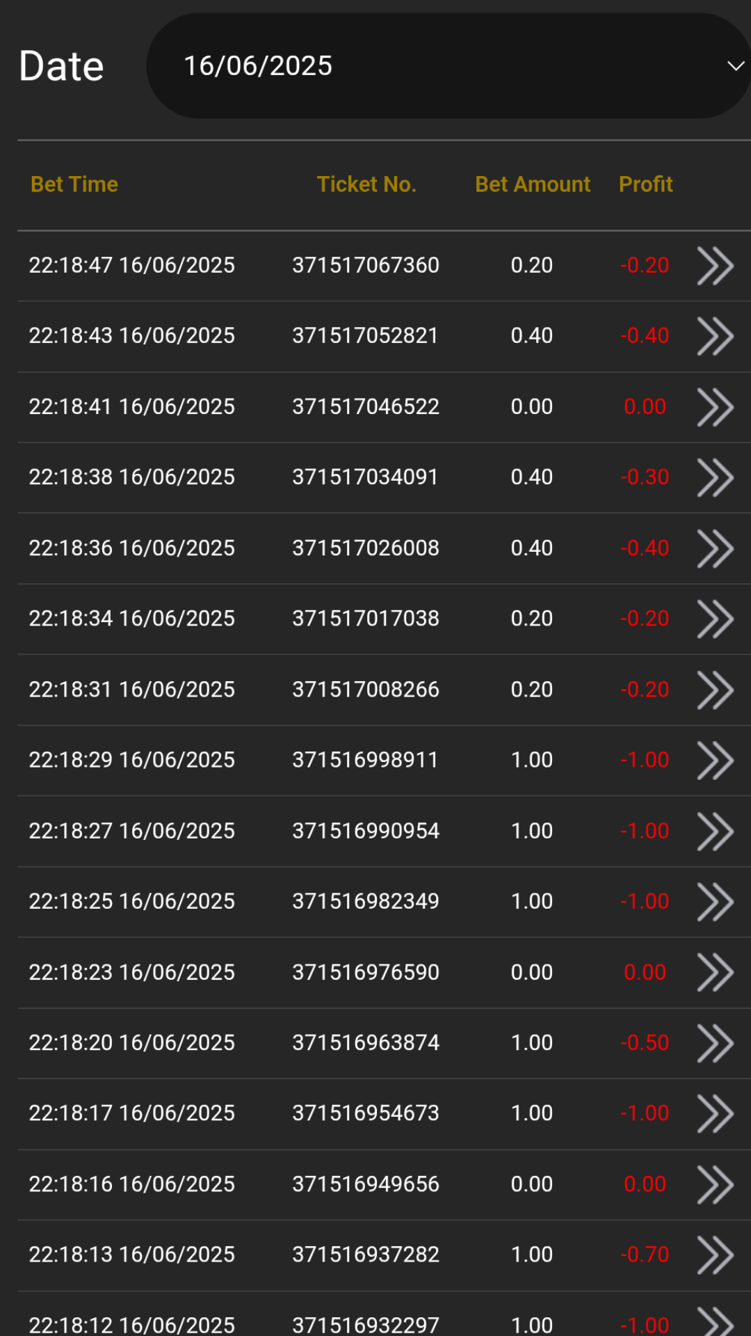 Game loss 140625