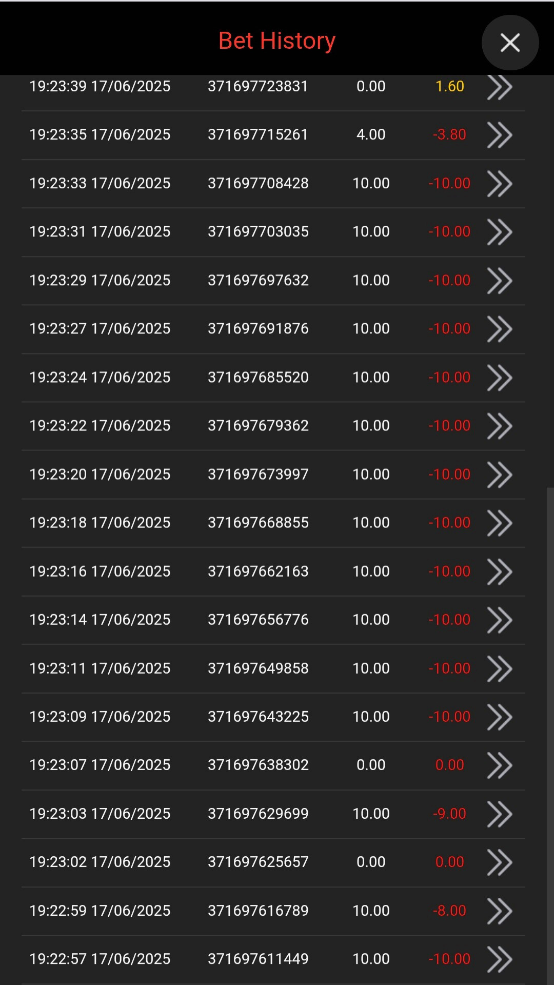 Game loss 150625