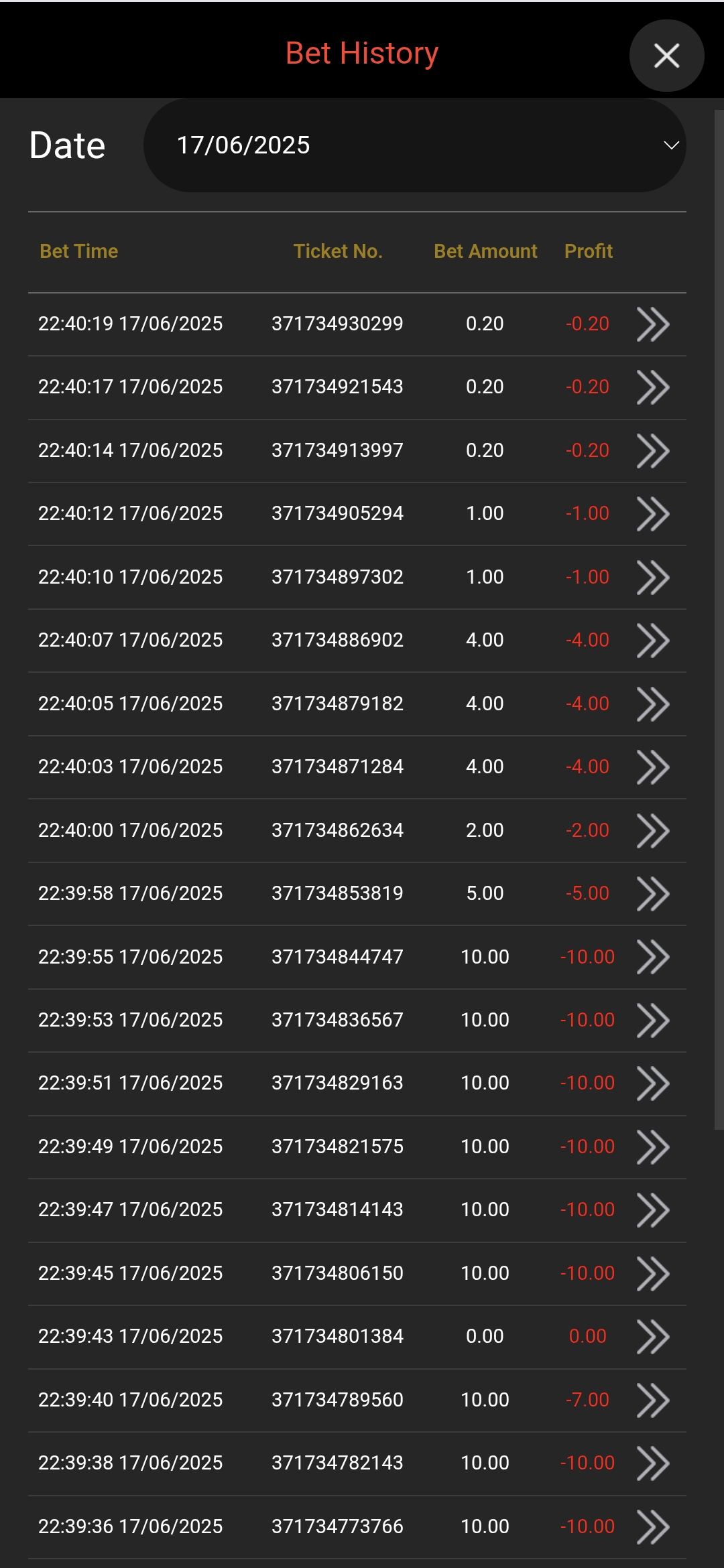 Game loss 170625