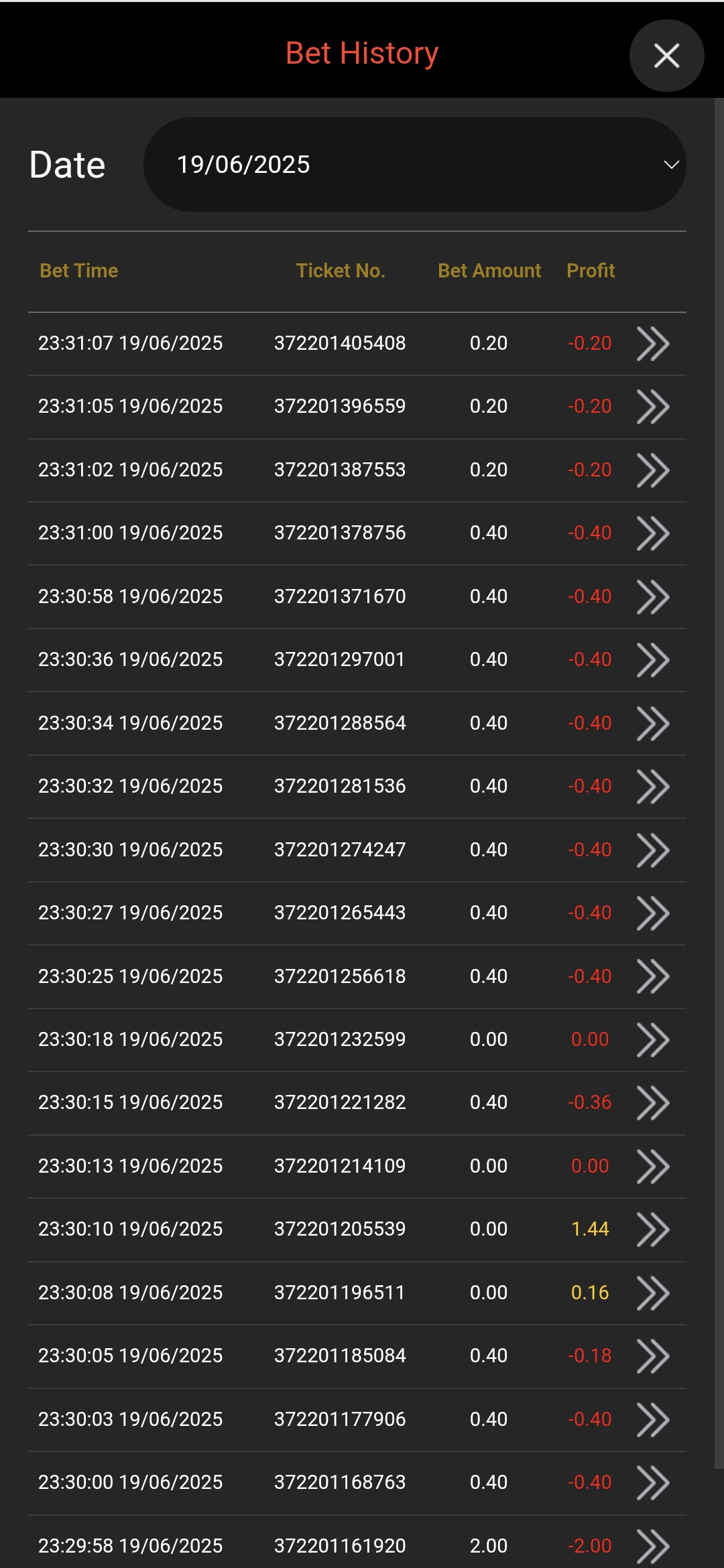 Game loss 190625